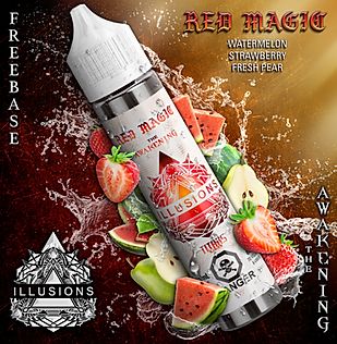 ILLUSIONS VAPOR ’Red Magic’ NIC Base 60ML